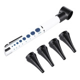 Kit 4 Otoscópios Médico C Estojo Caneta Lanterna Pilhas
