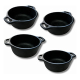 Kit 4 Panelinha Molheira Para Molhos Caldo Em Ferro Fundido