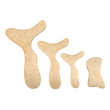 Kit 4 Pantala Massageador Facial Corporal Mdf Ultra Madeira