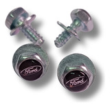 Kit 4 Parafusos Placa Emblema Ford Preto Ka Fiesta Focus Eco