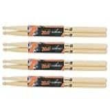 Kit 4 Pares Baqueta 5a Zeus Original Ponta Madeira Maple 5a