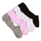 Kit 4 Pares De Meia Calça Lisa Ou Estampada Infantil 2 14 A