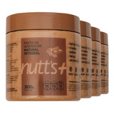 Kit 4 Pasta De Amendoim Integral 500g Natural Nutts Mais