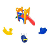 Kit 4 Pc Play Bebê Escorregador Gangorras Balanço Play Urso