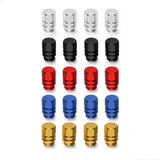 Kit 4 Pçs Bico Tampas Válvula De Pneu De Moto Carro Colorido