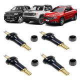 Kit 4 Pçs Bico Válvula P Sensor Tpms Pneu P Roda Fiat Toro