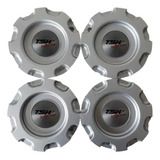 Kit 4 Pçs Calota Roda Tsw Kyalami Aro 15 17 18 20 Prata