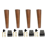 Kit 4 Pé Palito 15cm Pinus Chapa Inclinada Pvc Jtfull