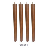 Kit 4 Pé Palito 70cm Amendoa Marrom Claro Bucha Americana