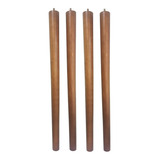 Kit 4 Pé Palito 70cm Amendoa Marrom Claro Puff Banco Sofá