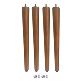 Kit 4 Pé Palito 75cm Amendoa Marrom Claro 4bucha Americana