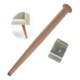 Kit 4 Pé Palito De Aço Inclinado 30cm chapa Cor Marron 