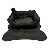 Kit 4 Peças Com Cama Pet Pequena Tapete Comedouro E Manta