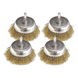 Kit 4 Peças Jogo Escova De Aço Furadeira Circular Copo Mtx