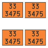 Kit 4 Peças Painel Segurança Codigo 333475 Em Pvc 30x40cm