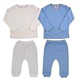 Kit 4 Pecas Pijamas Bebe Manga Longa Inverno Menino Menina Azul Menino G 