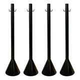 Kit 4 Pedestal Organizador De Fila Plástico 90cm Sinalização