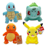 Kit 4 Pelúcias Bonecos Pokémon Original Nintendo Go4 Amigos