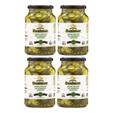 Kit 4 Pepino Conserva Fatiado Agridoce Danimar Vidro 300g