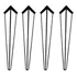 Kit 4 Pés 75 Cm De Ferro Para Mesa Industrial Hairpin Legs