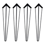 Kit 4 Pés De Ferro Para Mesa Industrial Hairpin Legs 70cm