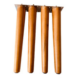 Kit 4 Pés Palito Com Chapas 30cm Para Moveis Rack Sofá Puff
