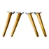 Kit 4 Pés Palito Com Chapas De Grau 30cm Para Moveis Rack