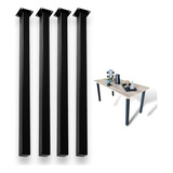 Kit 4 Pés Para Mesas 80cm Pé De Mesa Tubo De Aço Reforçado