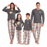 Kit 4 Pijama Familia