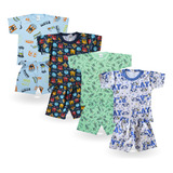 Kit 4 Pijama Infantil