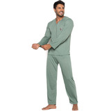 Kit 4 Pijama Longo Adulto Masculino