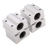 Kit 4 Pillow Block 10mm Com Rolamento P Eixo Linear Sc10uu