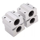 Kit 4 Pillow Block 20mm Com Rolamento P Eixo Linear Sc20uu