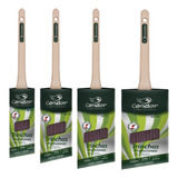 Kit 4 Pincel Trincha Angular Recorte Profissional 704 Condor