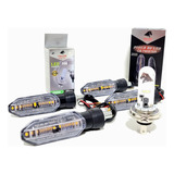 Kit 4 Pisca Cb 300 Xre Twister 250 Lampada Farol Led Strobo