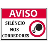 Kit 4 Placa Silencio