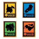 Kit 4 Placas Decorativas