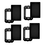 Kit 4 Placas Espelho Cega Preto Fosco 4x2 Fame Black 4068