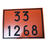 Kit 4 Placas Laranja Numerologia Onu