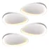 Kit 4 Plafons Seixos De Sobrepor 42x42cm 28w Bivolt 3000k Op