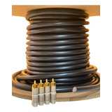 Kit 4 Plug Rca Cabo Rack Móvel 5 Vias 15 Metros 100 Cobre