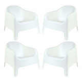Kit 4 Poltronas De Jardim Skarpo Area Exterior Piscina 