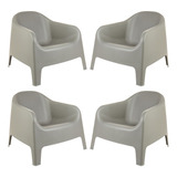 Kit 4 Poltronas Skarpo De Jardim E Piscina Skarpo 