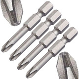 Kit 4 Ponteiras Bits Phillips Para Parafusadeiras Ph1 X 50mm