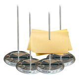 Kit 4 Porta Comanda Comandeira De Mesa Espeto Aço Inox 15cm