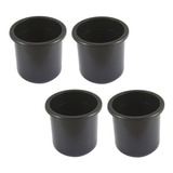 Kit 4 Porta Copo Lata Embutir Preto P Mesa Barco Lancha Iate