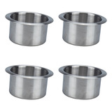 Kit 4 Porta copos Inox Para Embutir Em Lanchas E Barcos