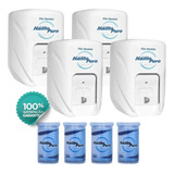 Kit 4 Porta Dispenser Branco 4 Refil Dental Parede Banheiro