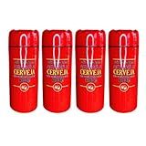Kit 4 Porta Garrafa 1 Litro Suporte Cerveja Litrão Isopor Térmicos Personalizados