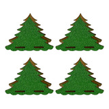 Kit 4 Porta Guardanapo Papel Mdf E Eva Árvore De Natal Mesa
